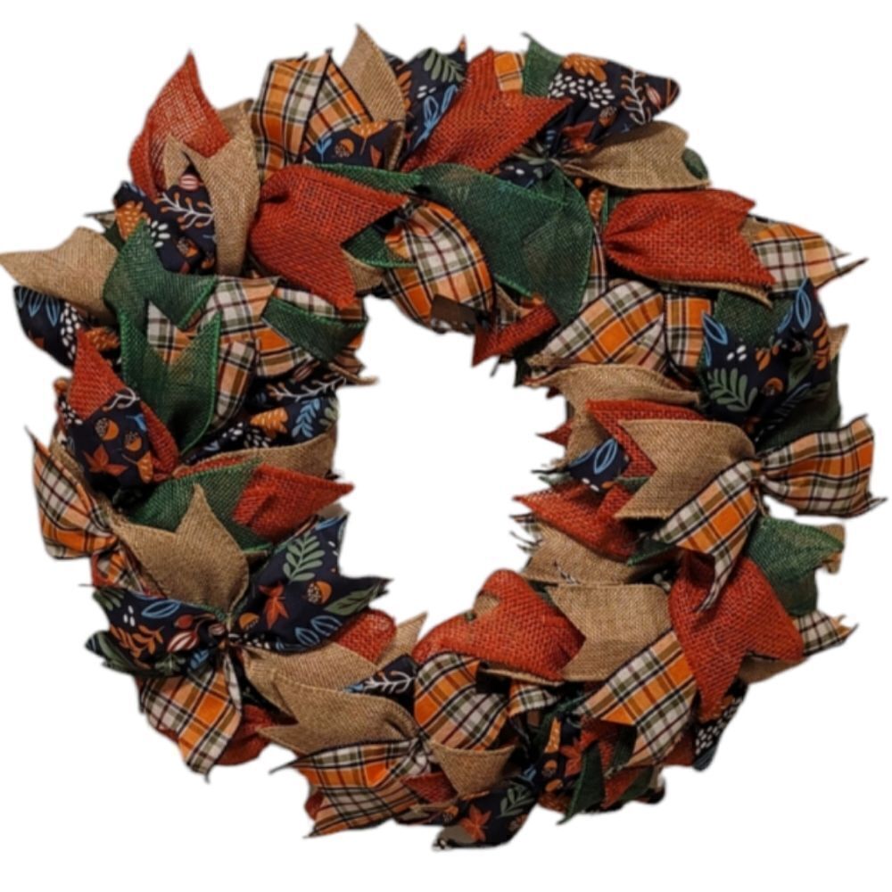 Fall ribbon wreath